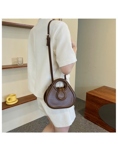 Replica  PU Pure Color Round Bag Versatile Messenger Bag #801497 $30.55 USD for Wholesale