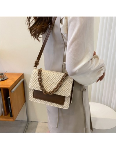 Replica Vacation Straw  Patchwork  Ladies Shoulder Bags #801504 $18.45 USD for Wholesale