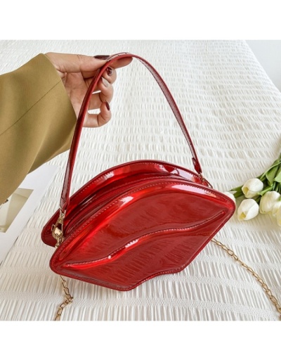 Replica  Lips Shape PU Pure Color Shoulder Bag #801505 $29.03 USD for Wholesale