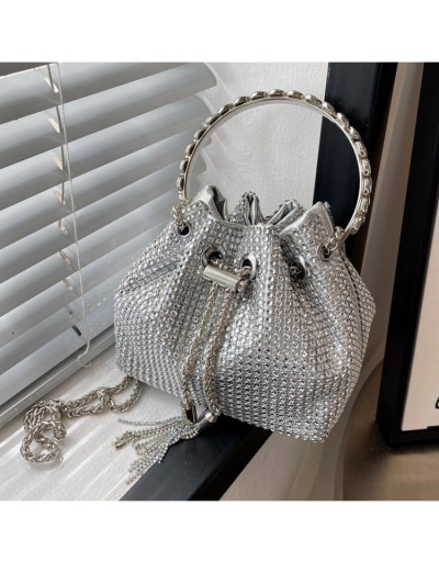 Replica  New Fashion Rhinestone Handheld Bucket Bag #801509 $41.08 USD for Wholesale