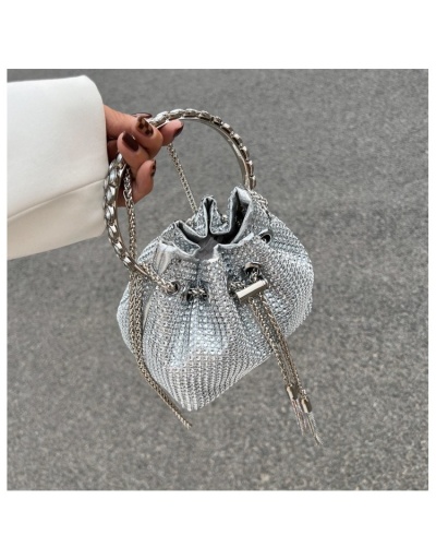 Replica  New Fashion Rhinestone Handheld Bucket Bag #801509 $41.08 USD for Wholesale