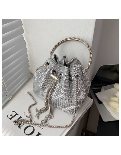 Replica  New Fashion Rhinestone Handheld Bucket Bag #801509 $41.08 USD for Wholesale