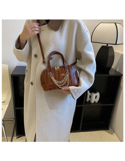  Stone Pattern Chain Solid Shoulder Handbags #801517 $13.75 USD, Wholesale Fashion Satchels