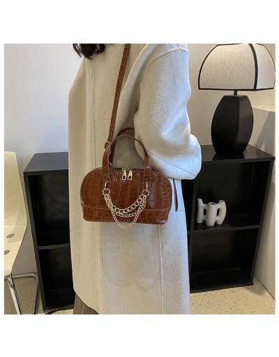 Replica  Stone Pattern Chain Solid Shoulder Handbags #801517 $13.75 USD for Wholesale