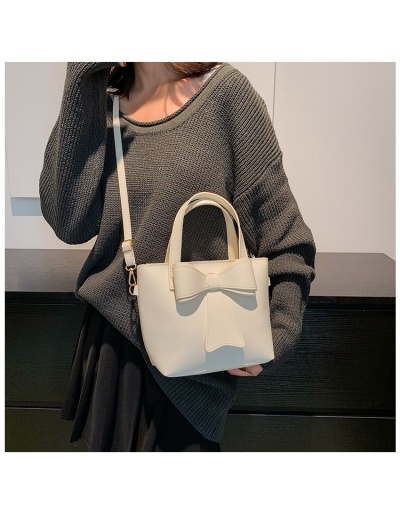 Replica PU Leather White Bow Shoulder Handbags #801525 $17.50 USD for Wholesale