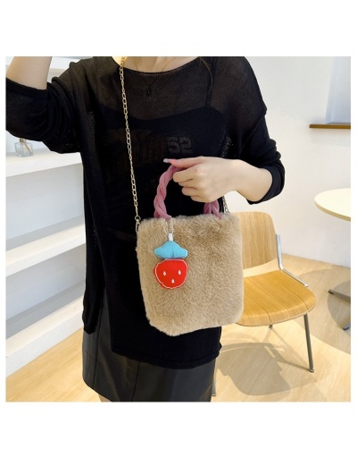 Replica Fluffy Black Chain Shoulder Handbags With Pendant #801546 $23.30 USD for Wholesale