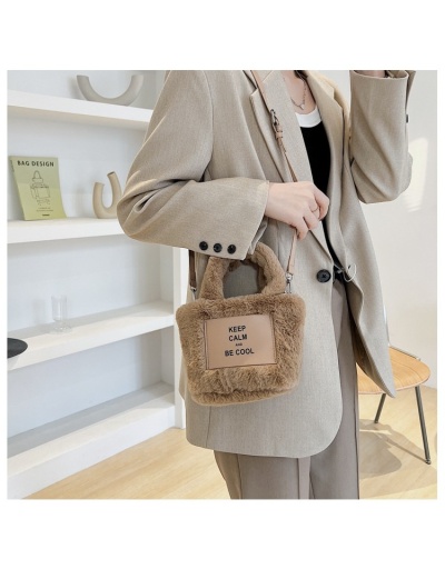 Replica Patchwork Plush Shoulder Handbags For Women #801547 $12.83 USD for Wholesale