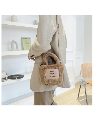 Replica Patchwork Plush Shoulder Handbags For Women #801547 $12.83 USD for Wholesale