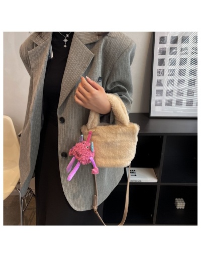 Replica  Korean Simple Plush Cute Messenger Bag #801549 $27.23 USD for Wholesale