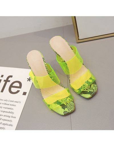 Replica  Fashion Pure Color Transparent PVC High Heel Slippers  #801563 $54.63 USD for Wholesale