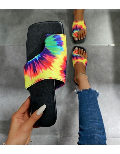 Fashion PVC Square Toe Printed Slide Slippers For Women #801569 $23.13 USD, Wholesale Fashion Slippers