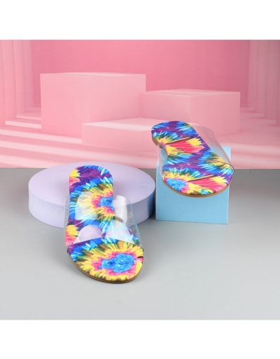 Replica  PU Round Toe Patchwork Transparent Comfortable Slippers #801575 $25.59 USD for Wholesale