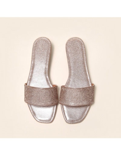  Casual PU Square Toe Flat Women's Slippers #801576 $27.53 USD, Wholesale Fashion Slippers