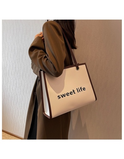  PU Letter Women's Large Capacity Tote Bag #801609 $28.57 USD, Wholesale Fashion Handbags