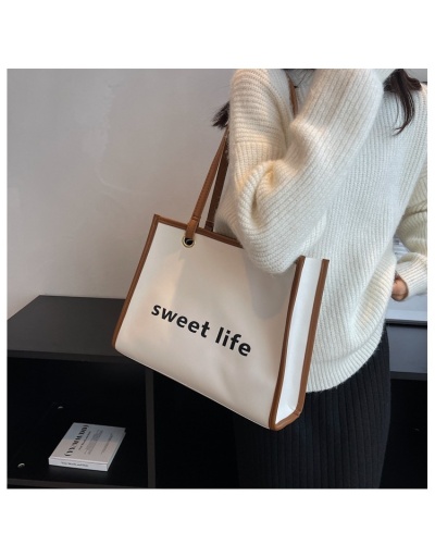 Replica  PU Letter Women's Large Capacity Tote Bag #801609 $28.57 USD for Wholesale