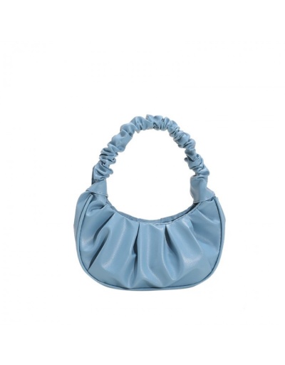 Replica  Simple Design Solid Color PU Ruched Handbags #801611 $15.33 USD for Wholesale