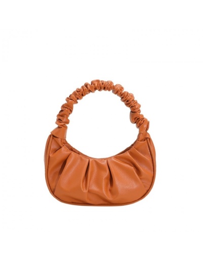 Replica  Simple Design Solid Color PU Ruched Handbags #801611 $15.33 USD for Wholesale