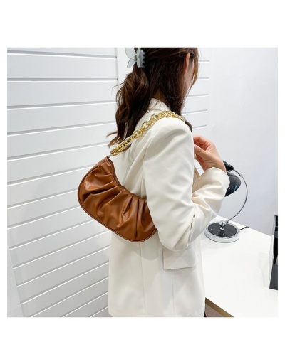 Replica  PU Pure Color Pleated Cloud Women's Handbag #801612 $14.95 USD for Wholesale