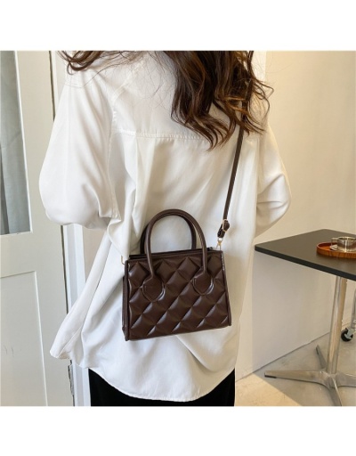 Street Shopping Rhombus Lattice  White Handbags For Women #801621 $16.88 USD, Wholesale Fashion Handbags