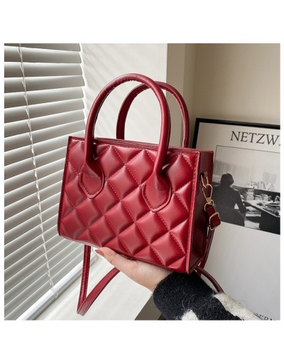 Replica Street Shopping Rhombus Lattice  White Handbags For Women #801621 $16.88 USD for Wholesale