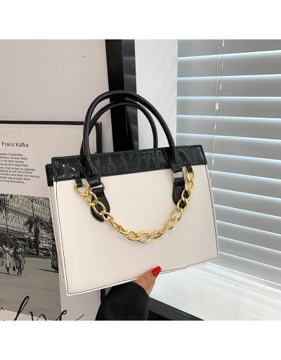  PU Contrast Color Chain Women's Tote Bags #801625 $29.70 USD, Wholesale Fashion Handbags