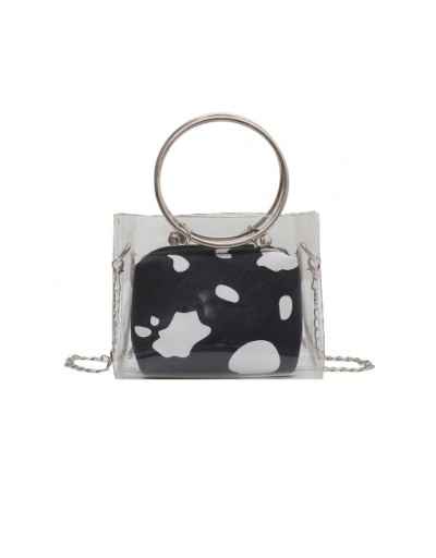 Simple Cow Print Shoulder Jelly Bag #801630 $24.38 USD, Wholesale Fashion Handbags