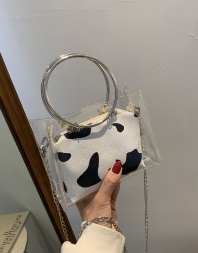 Replica Simple Cow Print Shoulder Jelly Bag #801630 $24.38 USD for Wholesale