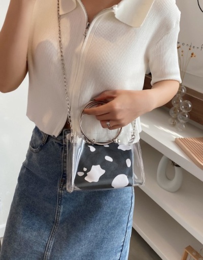 Replica Simple Cow Print Shoulder Jelly Bag #801630 $24.38 USD for Wholesale