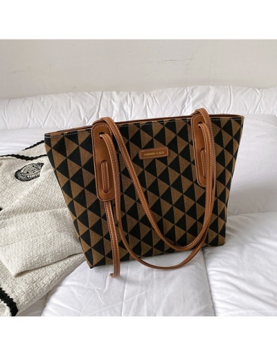  Simple Clash Color Rhombus Lattice Tote Bag #801651 $38.35 USD, Wholesale Fashion Handbags