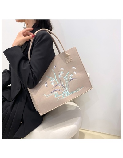 Replica  Simple Style Embroidery Large Capacity Tote Bags #801653 $19.50 USD for Wholesale