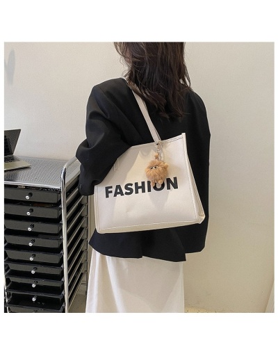 Replica  Korean Canvas Letter Tote Bag For Women #801658 $27.30 USD for Wholesale