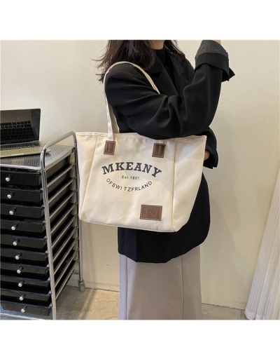 Replica  College Letter Canvas Large Capacity Tote Bags #801660 $20.30 USD for Wholesale