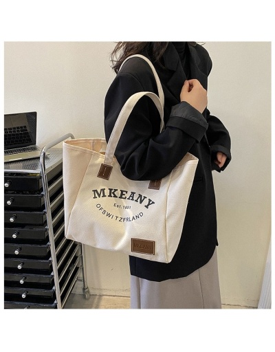 Replica  College Letter Canvas Large Capacity Tote Bags #801660 $20.30 USD for Wholesale