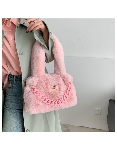 Replica  Casual Plush Pure Color Women's Handbags #801662 $35.70 USD for Wholesale