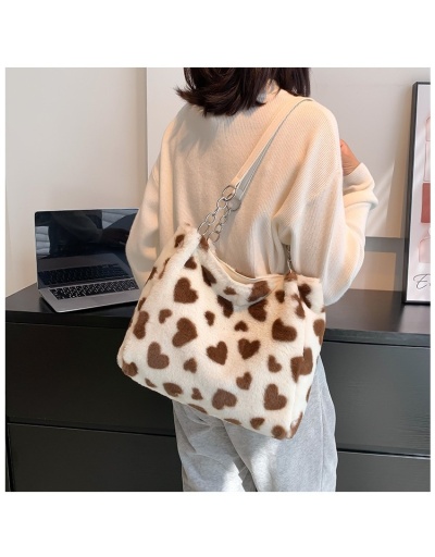 Replica Heart Pattern Fluffy Casual Tote Bags #801674 $19.58 USD for Wholesale