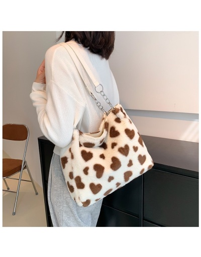 Replica Heart Pattern Fluffy Casual Tote Bags #801674 $19.58 USD for Wholesale