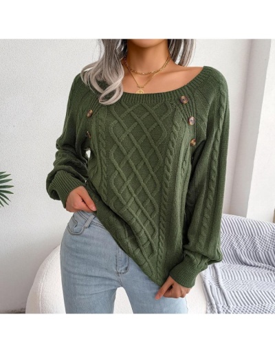 Replica  Casual Pure Color Women's Knitted Sweaters Long Sleeve Square Neck #801701 $40.80 USD for Wholesale