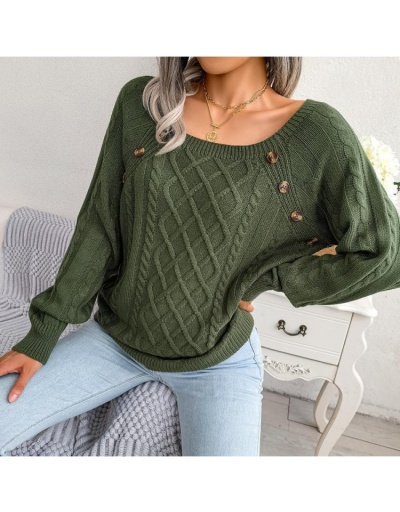 Replica  Casual Pure Color Women's Knitted Sweaters Long Sleeve Square Neck #801701 $40.80 USD for Wholesale