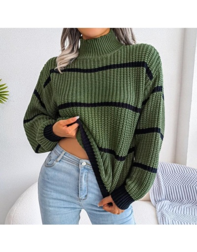  Casual Lantern Sleeve Mock Neck Women's Sweater Long Sleeve Mock Neck #801703 $41.69 USD, Wholesale Fashion Sweaters &amp; Cardigans