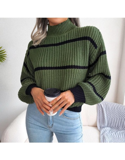 Replica  Casual Lantern Sleeve Mock Neck Women's Sweater Long Sleeve Mock Neck #801703 $41.69 USD for Wholesale