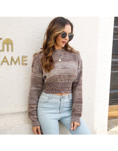 Replica  Pure Color Long Sleeve Women's Navel Sweater Long Sleeve Turtle Neck #801713 $39.29 USD for Wholesale