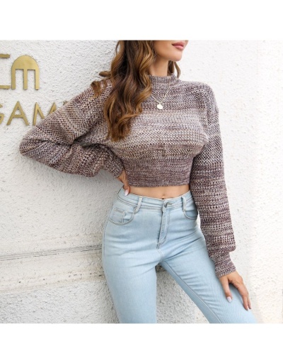 Replica  Pure Color Long Sleeve Women's Navel Sweater Long Sleeve Turtle Neck #801713 $39.29 USD for Wholesale