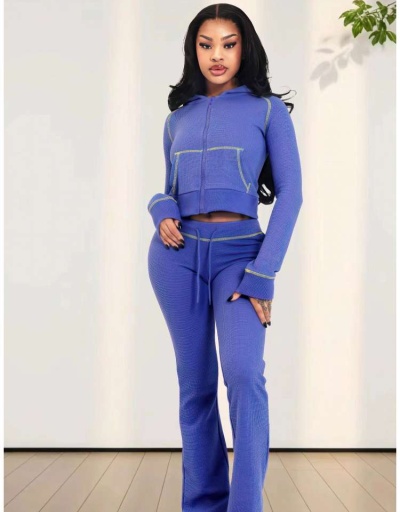 Replica Hooded Zipper Long Sleeve Pant Sets #801729 $39.05 USD for Wholesale