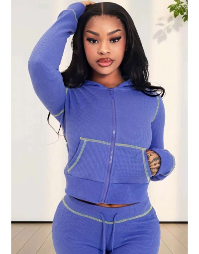 Replica Hooded Zipper Long Sleeve Pant Sets #801729 $39.05 USD for Wholesale