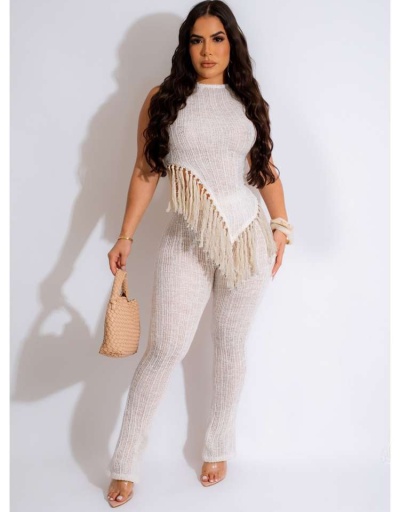 Replica Patchwork Fringe Sleeveless Pant Sets #801730 $36.62 USD for Wholesale