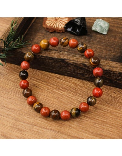 Replica Passionate And Strong Red Tiger Eyes Stone Bracelet #801741 $11.45 USD for Wholesale