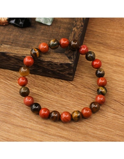 Replica Passionate And Strong Red Tiger Eyes Stone Bracelet #801741 $11.45 USD for Wholesale