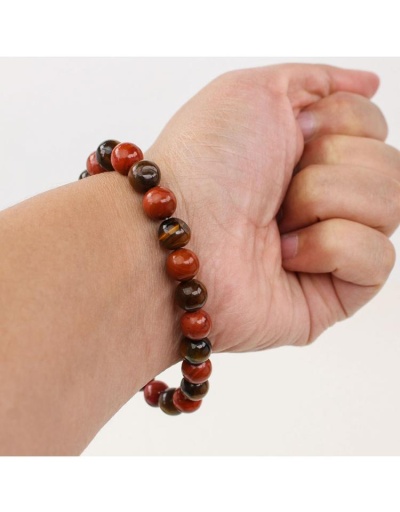 Replica Passionate And Strong Red Tiger Eyes Stone Bracelet #801741 $11.45 USD for Wholesale