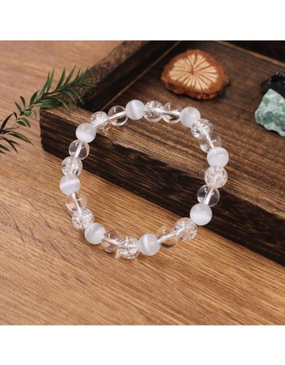 Replica Stress Reduction Maintaining Mental Balance Cat Eye Stone Crystal Bracelet #801744 $8.86 USD for Wholesale