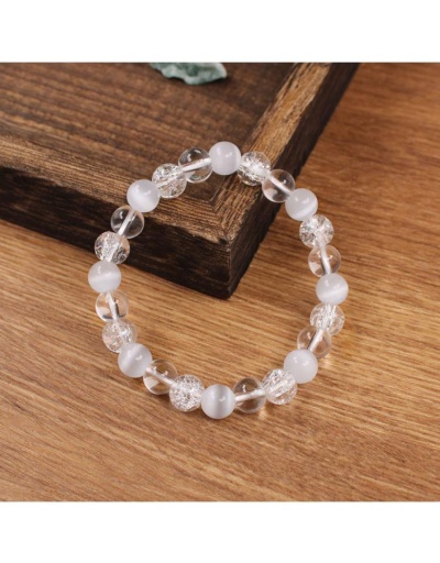 Replica Stress Reduction Maintaining Mental Balance Cat Eye Stone Crystal Bracelet #801744 $8.86 USD for Wholesale